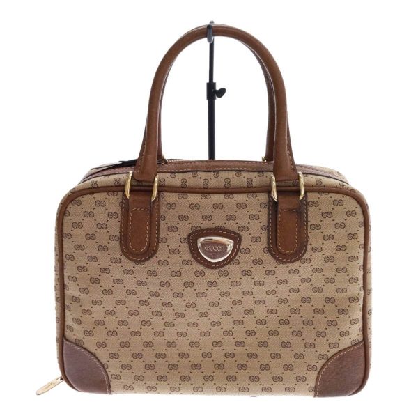 imgrc0094763884 Gucci Micro GG Pattern Mini Boston Bag Beige