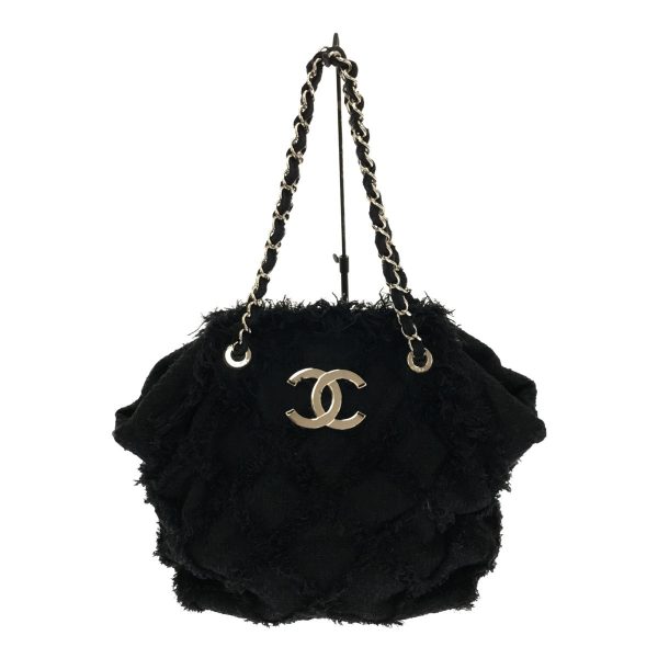 imgrc0094791091 Chanel Tweed Chain Shoulder Bag Black