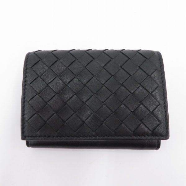 imgrc0094854627 Bottega Veneta Intrecciato Trifold Wallet Black