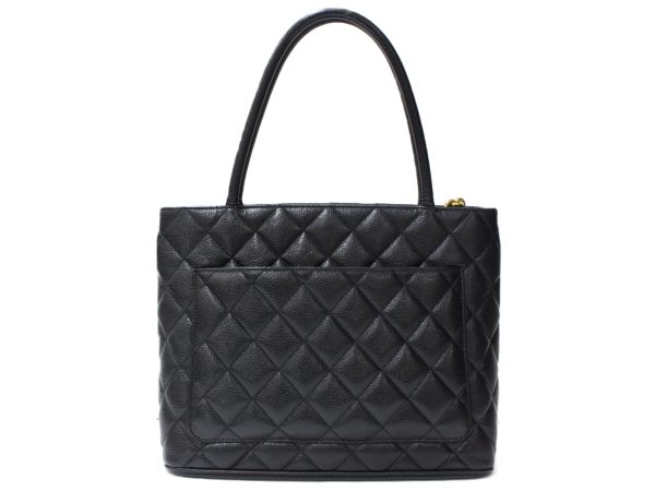 imgrc0094881536 Chanel Reprint Tote Bag Caviar Coco Mark Black