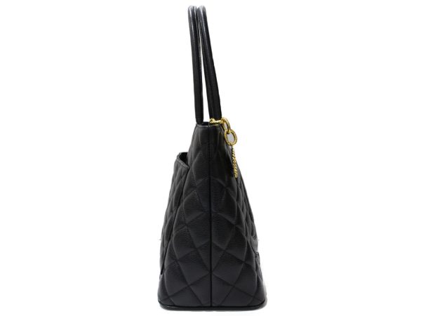 imgrc0094881537 Chanel Reprint Tote Bag Caviar Coco Mark Black