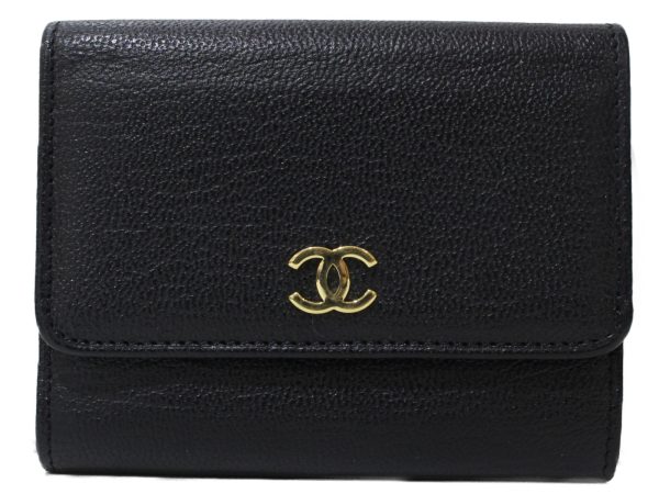 imgrc0094906174 Chanel Chanel Tri fold Compact Wallet Black