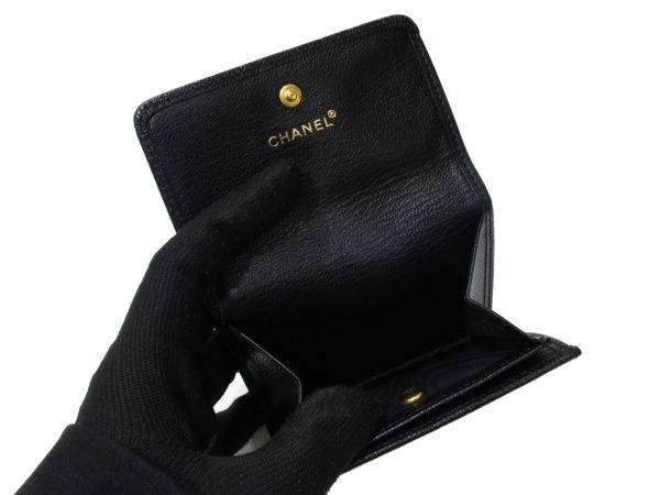 imgrc0094906182 Chanel Chanel Tri fold Compact Wallet Black