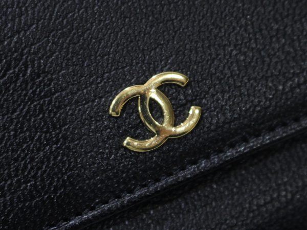 imgrc0094906189 Chanel Chanel Tri fold Compact Wallet Black