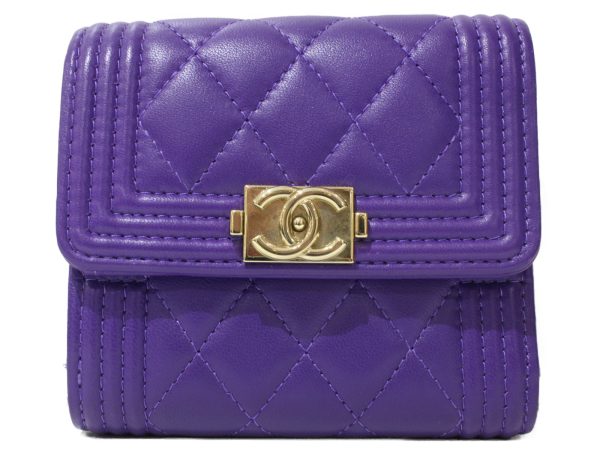 imgrc0094907675 Chanel Small Folding Trifold Wallet Purple