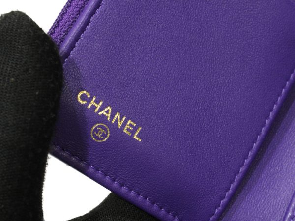 imgrc0094907689 Chanel Small Folding Trifold Wallet Purple