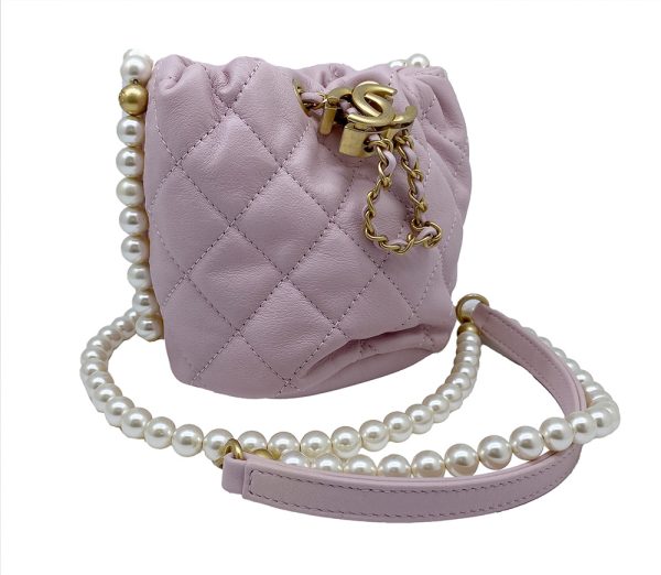 imgrc0094914689 CHANEL Pearl Chain Mini Shoulder Bag Leather Pink