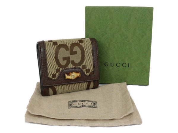 imgrc0094923028 Gucci Diana Compact Bifold Wallet Jumbo GG Brown