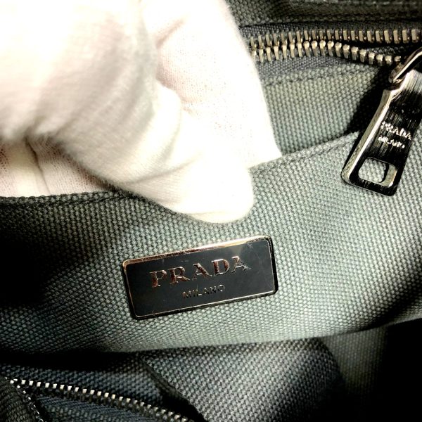 imgrc0094970205 Prada Chain Tote Bag Jacquard Canvas Beige