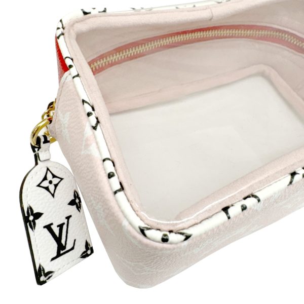 imgrc0095024179 LOUIS VUITTON Beach Pouch Giant Monogram White Red Pink