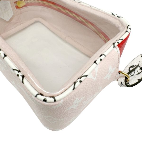 imgrc0095024180 LOUIS VUITTON Beach Pouch Giant Monogram White Red Pink