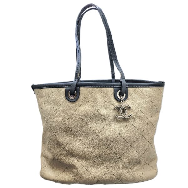 imgrc0095052357 CHANEL On the Road Wild Stitch Tote Bag Caviar Beige