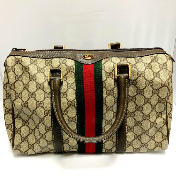 imgrc0095063738 Gucci Old Gucci Mini Boston Bag Sherry Line Beige Brown