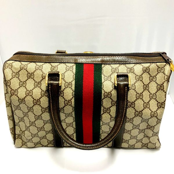 imgrc0095063739 Gucci Old Gucci Mini Boston Bag Sherry Line Beige Brown