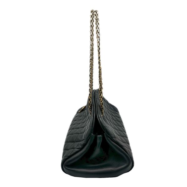 created by Background Eraser CHANEL Mademoiselle Bowling Bag Lambskin Black Gold Hardware