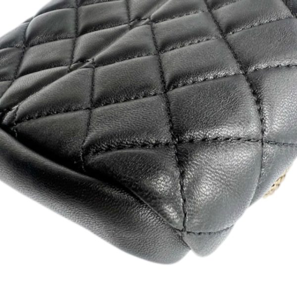 created by Background Eraser CHANEL Mademoiselle Bowling Bag Lambskin Black Gold Hardware