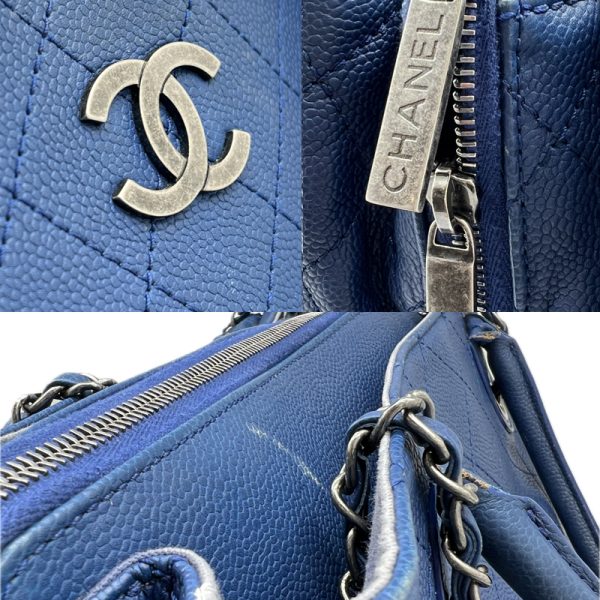 imgrc0095089456 CHANEL Matelasse 2WAY Tote Bag Caviar Skin Blue