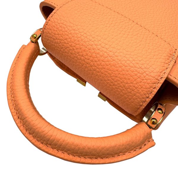 imgrc0095098507 LOUIS VUITTON Capucines Mini Handbag Taurillon Leather Pink Orange