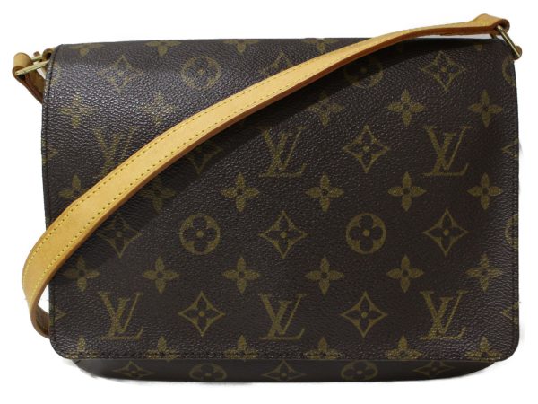 imgrc0095112769 Louis Vuitton Musette Tango Shoulder Bag Brown