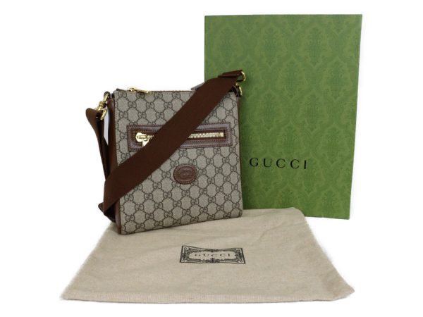 imgrc0095126154 Gucci Messenger GG Supreme Shoulder Bag Brown