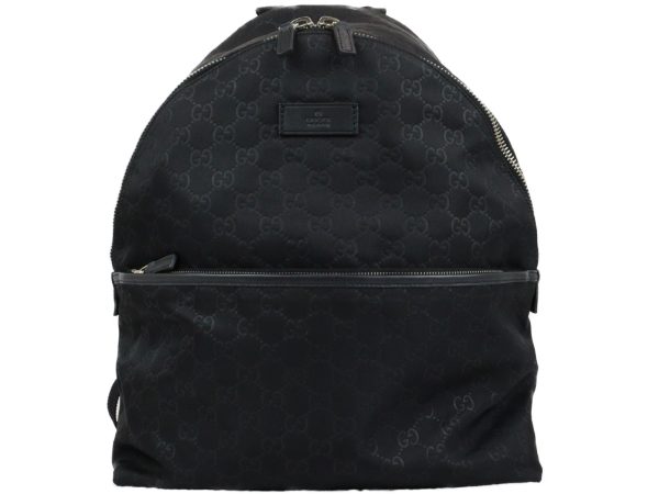 imgrc0095136202 Gucci Nylon Backpack Rucksack Guccisima Black