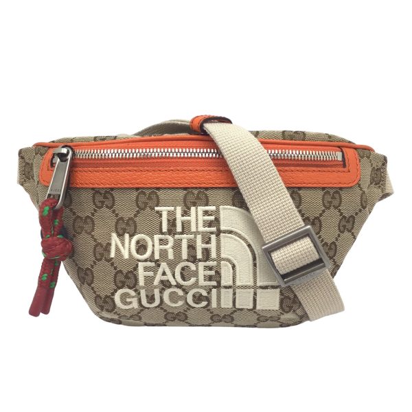 imgrc0095216629 GUCCI North Face Collaboration Waist Bag Beige Orange