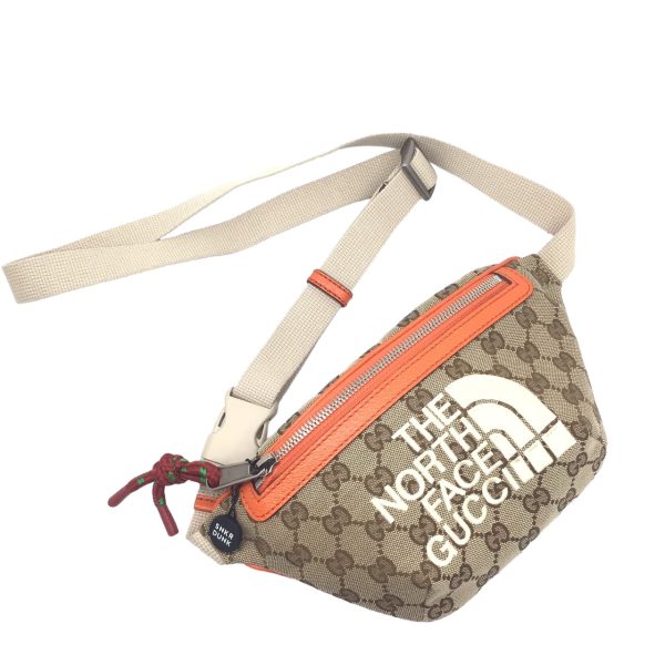 imgrc0095216631 GUCCI North Face Collaboration Waist Bag Beige Orange