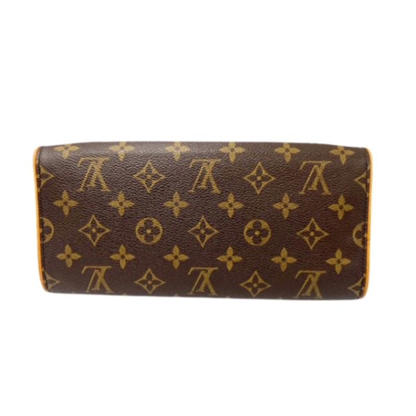 created by Background Eraser LOUIS VUITTON Pochette Twin GM Monogram Shoulder Bag Brown