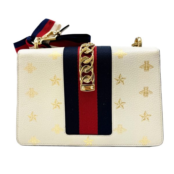 imgrc0095268957 GUCCI Sylvie B Star 2WAY Small Shoulder Bag Leather Ivory