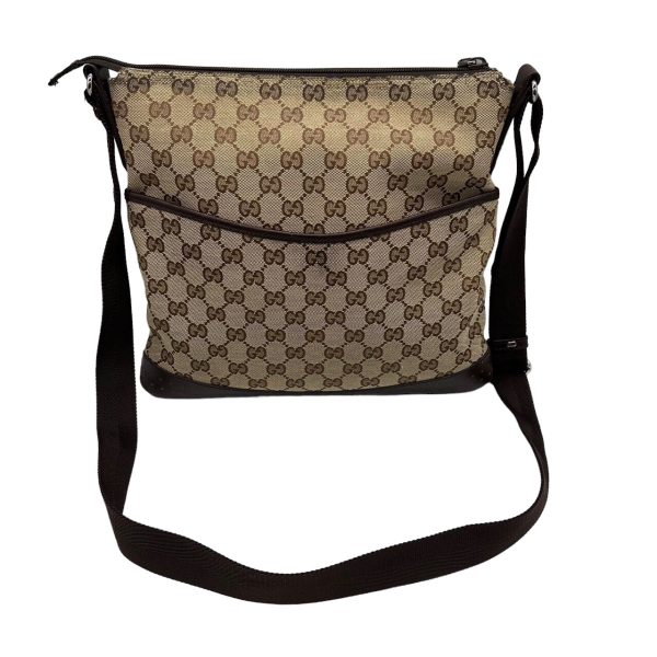 imgrc0095288419 GUCCI Shoulder Bag GG Canvas Beige Brown