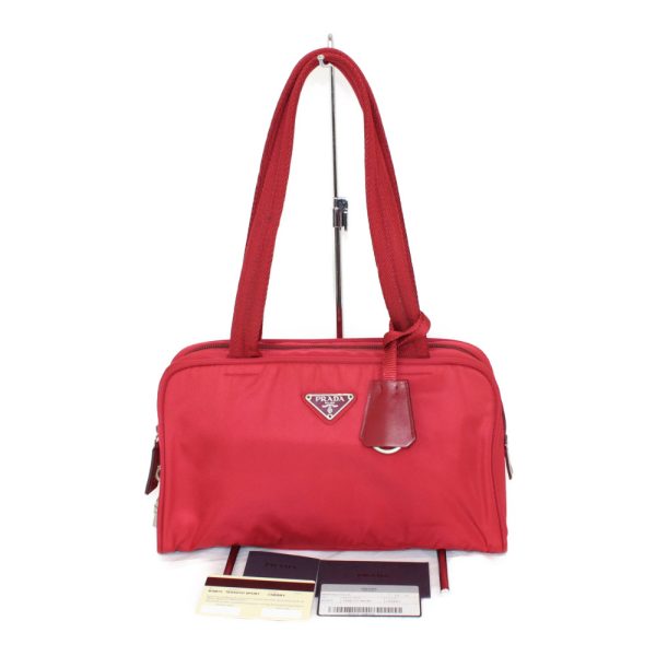 imgrc0095362703 Prada Handbag Cherry Red Nylon Shoulder Bag