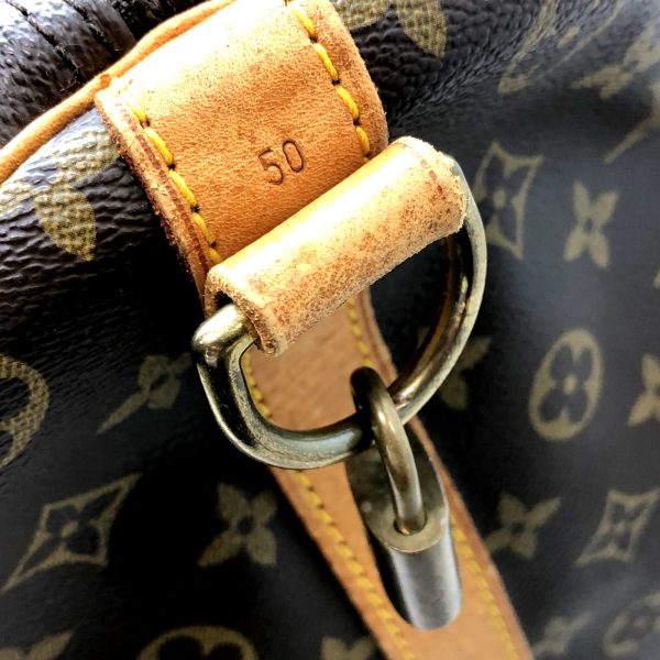 imgrc0095363286 Louis Vuitton Keepall Bandouliere 50 Monogram Boston Bag Brown