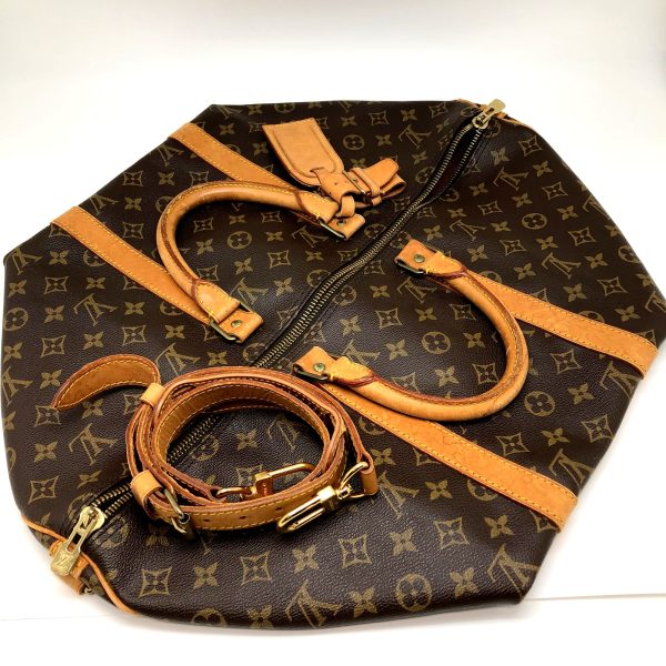 imgrc0095363290 Louis Vuitton Keepall Bandouliere 50 Monogram Boston Bag Brown