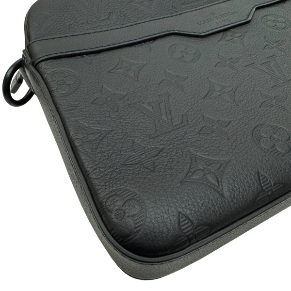 imgrc0095371232 LOUIS VUITTON Trio Messenger Bag Monogram Pattern Embossed Black