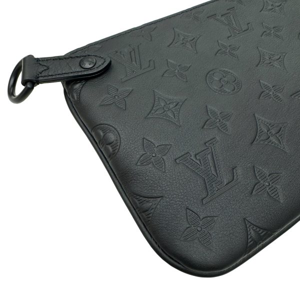 imgrc0095371240 LOUIS VUITTON Trio Messenger Bag Monogram Pattern Embossed Black