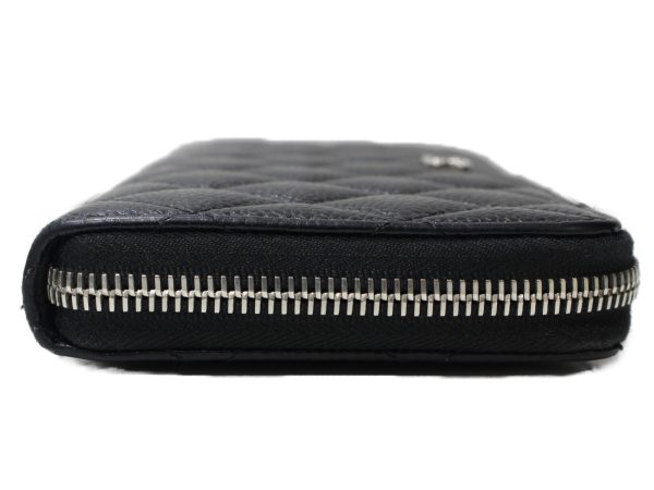 imgrc0095386397 Chanel Round Zipper Long Wallet Caviar Skin Black