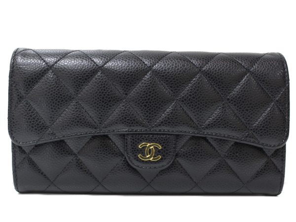 imgrc0095386486 Chanel Classic Long Flap Wallet Matelasse Black