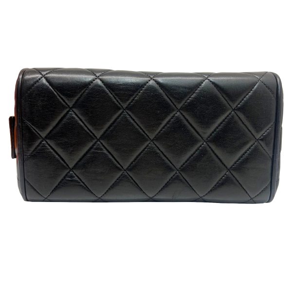 imgrc0095443270 CHANEL Vanity Bag Lambskin Matelasse Black