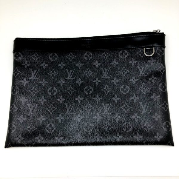 imgrc0095449763 Louis Vuitton Pochette Discovery Clutch Bag Monogram Eclipse Black