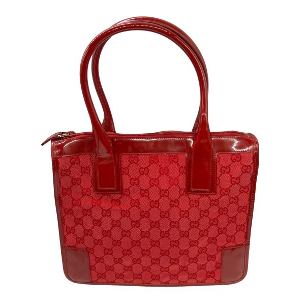 imgrc0095486463 GUCCI Handbag GG Canvas Patent Red