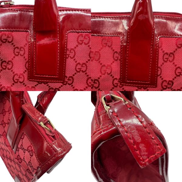 imgrc0095486468 GUCCI Handbag GG Canvas Patent Red