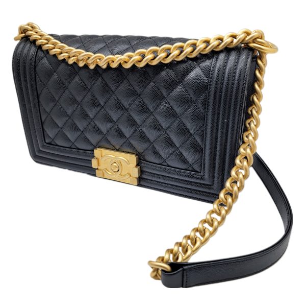 imgrc0095489163 CHANEL Matelasse Chain Shoulder Bag Boy Chanel Black