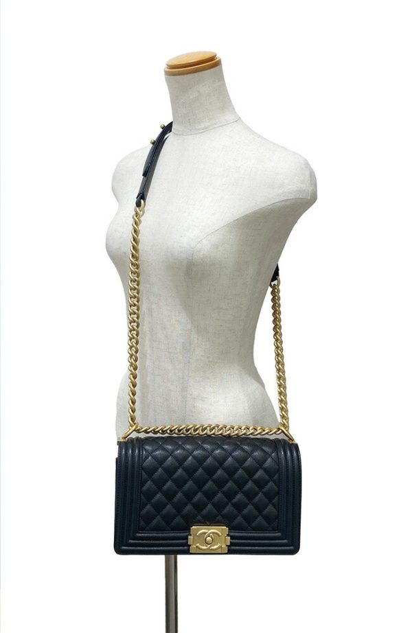 imgrc0095489181 CHANEL Matelasse Chain Shoulder Bag Boy Chanel Black