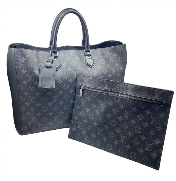 imgrc0095533085 LOUIS VUITTON Grand Sac Tote Bag Monogram Noir Silver