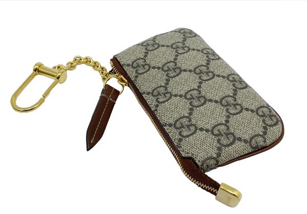 imgrc0095582599 GUCCI GG Supreme Coin Case Beige Gold