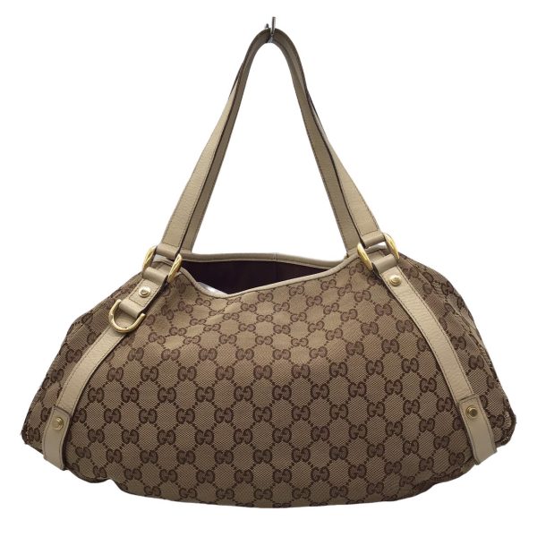 imgrc0095608085 GUCCI GG Canvas Handbag Beige Brown