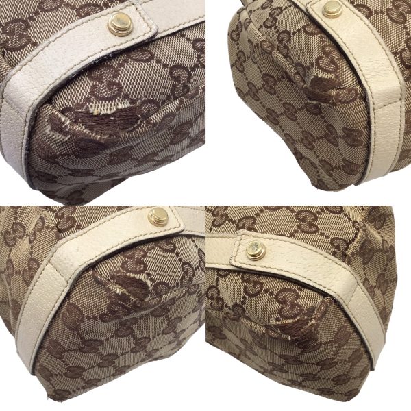 imgrc0095608087 GUCCI GG Canvas Handbag Beige Brown