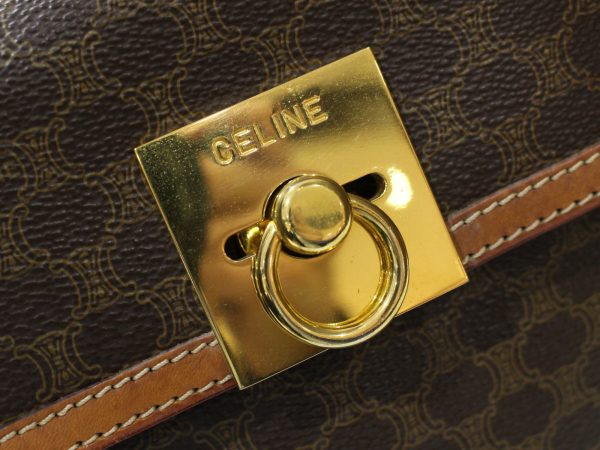 imgrc0095610262 Celine Handbag Macadam Mantel Brown Gold Hardware