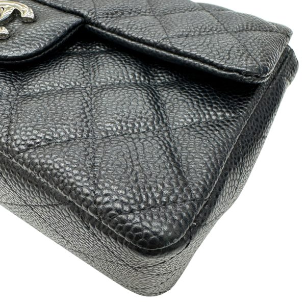 imgrc0095620935 CHANEL Mini Matelasse Shoulder Bag Caviar Skin Black