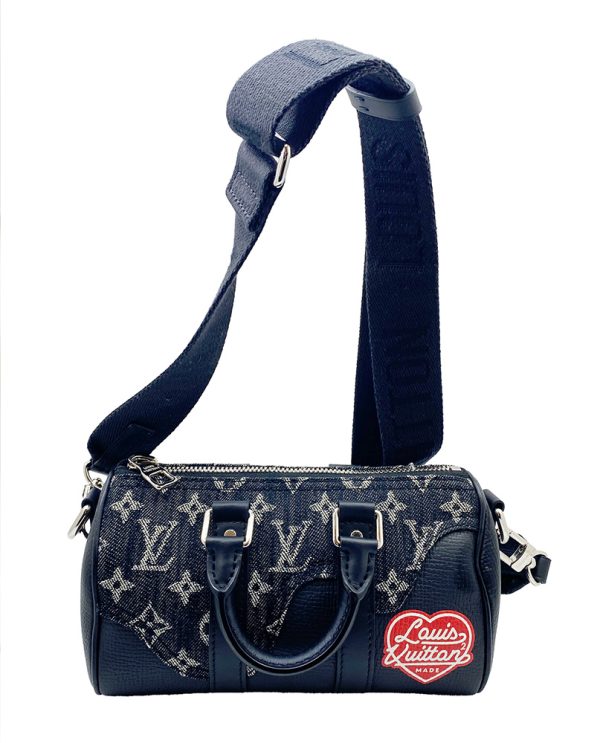 imgrc0095634182 LOUIS VUITTON Keepall XS Shoulder Bag Monogram Denim